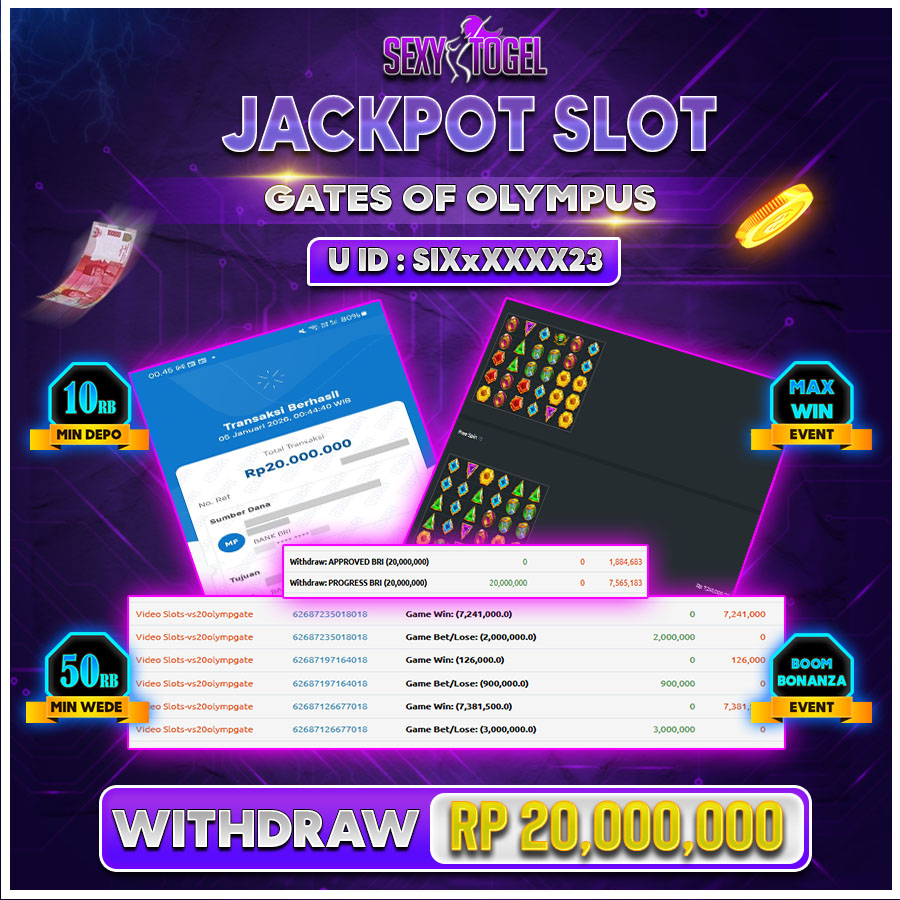 SEXYTOGEL JACKPOT SLOT GATES OF OLYMPUS Rp.20.000.000.,-LUNAS